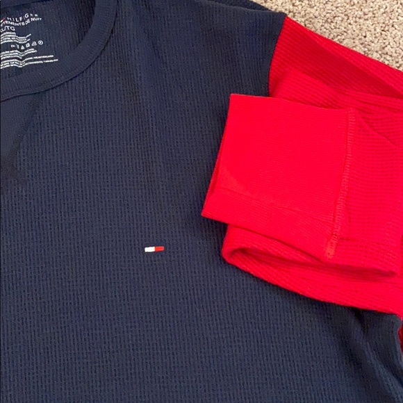 NWOT Tommy Hilfiger red/blue lounge set - Picture 7 of 7
